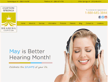 Tablet Screenshot of cliftonhearing.com